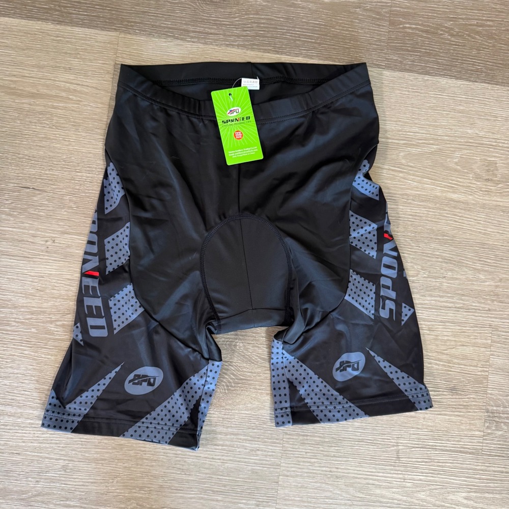 Sponeed Cycling Shorts Men XXXL Black Padded Breathable Bike Riding Pants